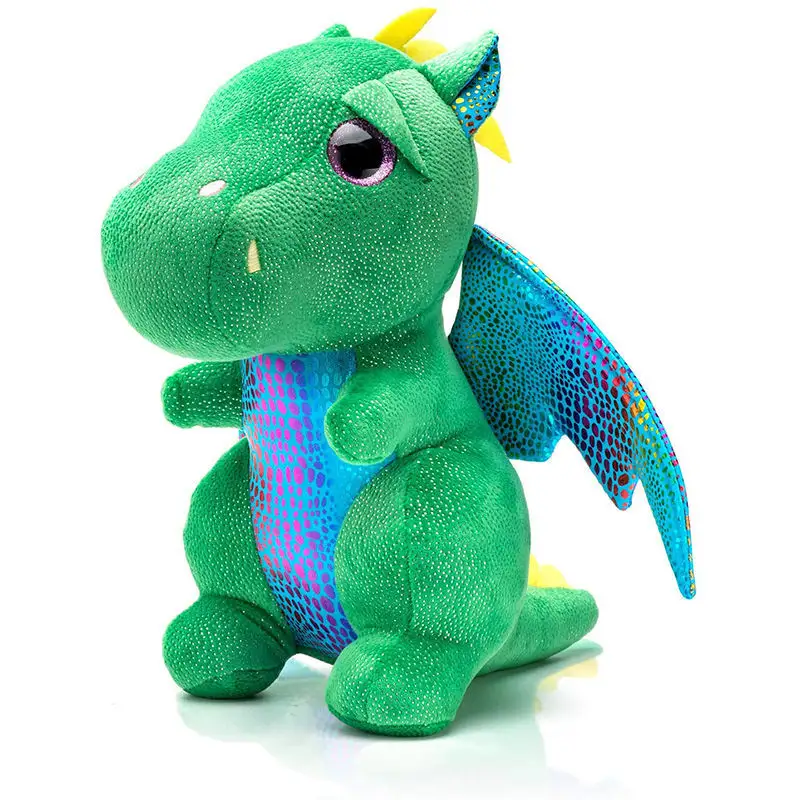 Brinquedo de pelúcia de dinossauro olho grande 25cm, boneco de pelúcia de dinossauro, travesseiro de dormir, dragão voador, brinquedo de pelúcia, dragão de pelúcia