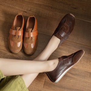 Nuevo estilo de zapatillas deportivas planas blancas para mujer A-Gan, zapatillas casuales sin cordones para mujer con correas ajustables - Product Image 2