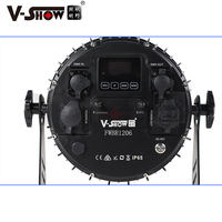 FWBR1206 VSHOW LED Par 12PCS 18W RGBWA UV6in1 Éclairage LED Par étanche à piles sans fil avec télécommande DMX pour fête