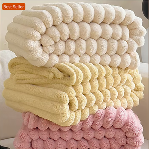 2025 Hot Bán Biểu Tượng Tùy Chỉnh Thương Hiệu Cá Nhân Lông Cừu Throw100 % Polyester Có Thể Đảo Ngược Chăn Mùa Đông Dệt Kim Sofa - Product Image 1