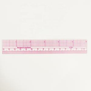 Mini Righello Dritto 15cm 6 Pollici, Linee Rosse Trasparenti, Spessore 1,2mm, Materiale Plastico, Miglior Strumento per Modellismo e Design di Moda - Product Image 1