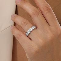 Bague unisexe en argent sterling 925 plaqué or, style James Avery, sertie de moissanite, bijoux haut de gamme polyvalents, modèle MR0284
