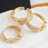 H & F Original anneau en or massif 14k 5 grammes diamant naturel armure d'articulation tous les anneaux de saut en or 14k hommes Croissants Design
