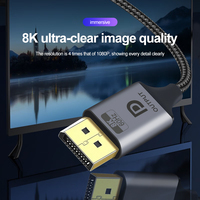 Cable Adaptador DP a HDMI de Alta Calidad OEM/ODM UHD 0.2m 8K60Hz 4K144Hz, Adaptador DP1.4 a HDMI2.1 para Laptop, Proyector y PC