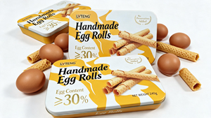Rotoli d'uovo fatti a mano all'ingrosso, personalizzabili con etichetta privata, snack croccanti e dolci, fornitura diretta dalla fabbrica, scatola regalo, <span class=keywords><strong>biscotti</strong></span> da forno. - Product Image 5