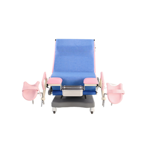 Lit gynécologique électrique <span class=keywords><strong>de</strong></span> haute qualité avec roues <span class=keywords><strong>de</strong></span> commande centrale, chaise gynécologique, batterie d'urgence, changement automatique <span class=keywords><strong>de</strong></span> draps - Product Image 1