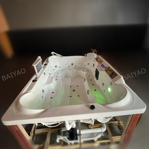 BY-5011 Lazy Spa Gran Exterior Independiente Hidromasaje Exterior Bañera Jakuzzy <span class=keywords><strong>Piscina</strong></span> de Hidroterapia <span class=keywords><strong>con</strong></span> Yacusi Jacuzzi al aire libre - Product Image 5