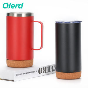 Taza de vacío portátil con vaso de acero inoxidable 510 de doble pared de 304 ml con fondo de <span class=keywords><strong>corcho</strong></span> para comida, agua, Camping, diseño de logotipo personalizado - Product Image 3