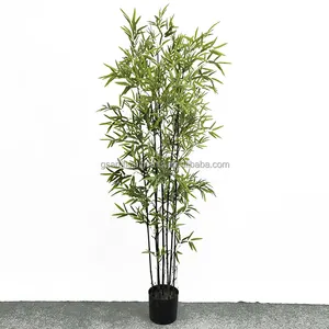 190Cm Height 7 Branches Real Touch Bamboo Leaf Green Tree Artificial Plant For Indoor Outdoor Landscape And Ornaments
