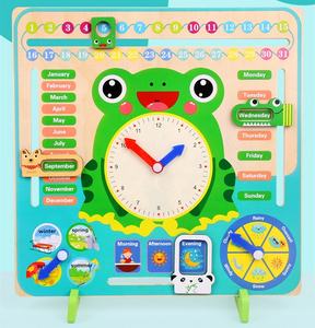 OEM préscolaire éducatif enfants apprenant cognitif saison heure/mois calendrier horloge jouet pour enfants - Product Image 3