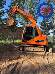 Máquina usada para operaciones en sitios de construcción, excavadora hidráulica pequeña sobre orugas Doushan DH80, en venta a bajo precio. - Product Image 4