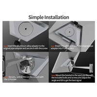 Mini support mural Starlink Accessoires satellite Starlink Mini support mural réglable compatible avec l'adaptateur de tuyau d'origine