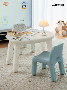 Sedia Moderna per Bambini con Schienale, Tavolino e Panca, Sedia da Gioco per Neonati in Plastica ABS per Soggiorno - Product Image 5