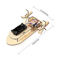 Kit de construction de bateau à monter soi-même, kit 3D de construction de bateau en bois, bateau à vapeur à palettes, jouet d'expérience scientifique d'enseignement créatif
