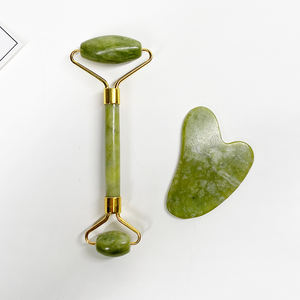 Set de Rodillo de Jade y Guasha, Hermoso Set de Rodillos Faciales de Piedra de Jade, Set de Rodillos de Jaspe Rojo - Product Image 4