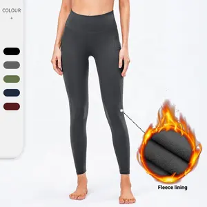 Damen Thick Fitness Yoga Hose für Winter Workout Gym Sport Wear Fleece Futter Yoga Leggings für kaltes Wetter