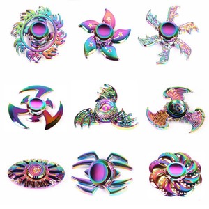 2025 Penjualan Langsung Pabrik Fidget Spinner Baru Oem Paduan Logam Keren Hand Spinner Penghilang Stres Pelangi Metal Fidget Spinner Natal - Product Image 5