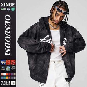 Nouveau Hoodie Hiver 2025 Tendance Streetwear Rétro Délavé Effet Usé Oversize 100% Coton Imprimé Numérique Personnalisé Épaules Tombantes - Product Image 1