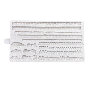 Accessoires en corde de chanvre, moule en silicone pour macramé, moule pour décorer les gâteaux en fondant, outils de pâtisserie pour le chocolat, outils de décoration pour gâteaux en pâte d'amande - Product Image 4