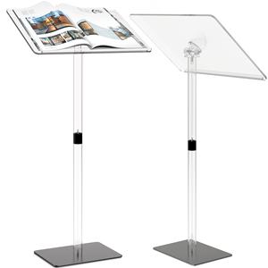 แท่นยืนพูดแบบพกพา ออกแบบเองได้ โรงงานขายส่ง แท่นอะคริลิกใส สำหรับโบสถ์ นักเทศน์ โรงเรียน ห้องเรียน งานแต่งงาน - Product Image 6