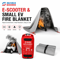 Couverture ignifuge pour scooter, pour la protection contre la décharge thermique des batteries lithium-ion, en fibre de verre et silicone, sans œillets, logo personnalisé