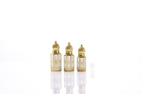 Flacons de parfum vides en verre octogonaux de 3 ml, 6 ml, 9 ml, 12 ml pour Attar Arabian Oud, transparents ou ambrés, avec bouchon à vis, pour huiles essentielles