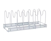 Étagère de cuisine extensible et réglable en acier au carbone de qualité supérieure, style luxe léger, sans perçage, organisateur de couvercles de casseroles multicouche, rangement moderne
