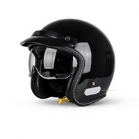Casque de moto personnalisé trois-quarts avec visière intérieure en ABS, universel quatre saisons, unisexe, style rétro, certifié 3C/DOT