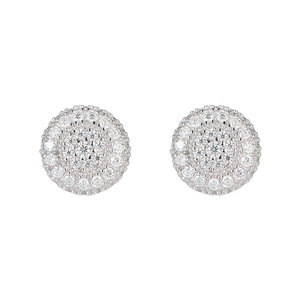 ต่างหูเม็ดเดี่ยวเพชรโมอิส925สเตอร์ลิงเงิน GRA VVS moissanite ต่างหูแร็ปเปอร์ผู้หญิงผู้ชาย - Product Image 1