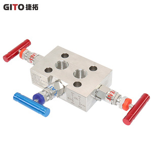 Collecteurs à trois vannes 3051 en acier inoxydable 304 intégrés 1/2, instruments de mesure de pression de vidange - Product Image 2