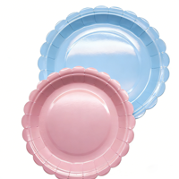 Ensemble de décoration de fête d'anniversaire sur le thème de la dentelle rose, assiettes et gobelets en papier jetables, ensemble de vaisselle de fête à la fraise