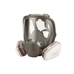 หน้ากากซิลิโคนเต็มหน้าพร้อมตัวกรองป้องกันพิษสารเคมีป้องกันยาฆ่าแมลงทนสเปรย์พ่นสีป้องกันใบหน้า - Product Image 4