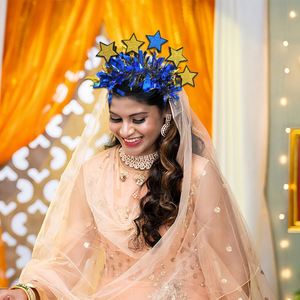 ที่คาดผมเทศกาลอีดมูบารัค ประดับดาวและพระจันทร์ แถบสีสันสดใส ของตกแต่งศีรษะ สำหรับงานปาร์ตี้ งานสังสรรค์ แต่งกายในเดือนรอมฎอน เครื่องประดับผม - Product Image 2