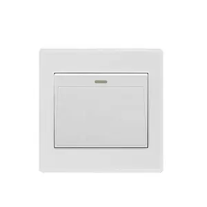 Serie Sirode V1, fabricante estándar del Reino Unido, PC blanca clásica, interruptores de luz de pared de 1 vía y enchufe eléctrico para el hogar