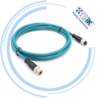 Conector de Señal de Alimentación M12, Sensor Actuador, Código A, Conector Circular de 5 Pines, Macho y Hembra, para Panel de Automatización Industrial