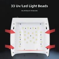 Lampu Kuku UV LED Profesional 66 Watt, Daya Tinggi, Portabel, Dapat Diisi Ulang, Tanpa Kabel, Pengering Gel Cepat, Satu Jari