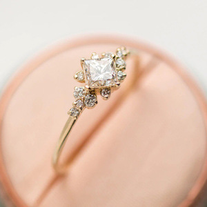Square Geometric Design Ring Classic Finger Ring for Women - Product Image 1