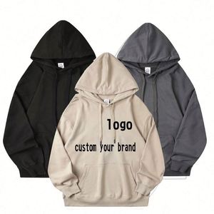 Sweat-shirt à capuche et pull-over personnalisé à manches longues en coton molletonné fin pour couple, col rond, idéal pour l'hiver - Product Image 1