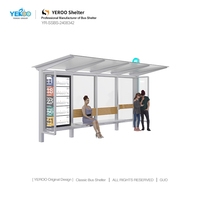 Abribus personnalisés de haute qualité à vendre Affichage LED/LCD pour arrêt de bus Abri de bus extérieur