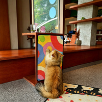 Tapis à gratter pour chat en sisal naturel imprimé, auto-adhésif, pour mur, sol, verre, canapé, protection de meubles