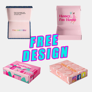 custom logo pink mailer shipping box packaging wig magnetic wedding dress favors bridesmaid proposal paper boxes for gift