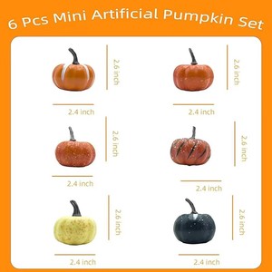 Bulk Plastic Pumpkins <b>Mini</b> Artificial Pumpkins for Fall Harvest Autumn Wedding Farmhouse and <b>Table</b> Craft Decoration - Product Image 5