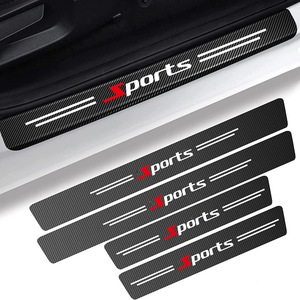 แผ่นกันรอยขอบประตูรถยนต์ Titan Custom Logo 4 ชิ้น ทำจากคาร์บอนไฟเบอร์ ป้องกันรอยขีดข่วน พร้อมสติ๊กเกอร์หนังตกแต่ง อุปกรณ์ตกแต่งรถยนต์ - Product Image 2