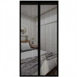 Cortina Magnética para Puerta de Dormitorio de Primera Calidad al Mejor Precio, Estilo Moderno, Negra, Antimosquitos, Malla de Verano, Poliéster Duradero - Product Image 2