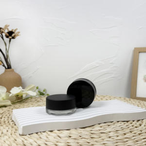 Pots en verre résistants de preuve d'enfant clair de récipient crème cosmétique vide avec des couvercles de CR - Product Image 1