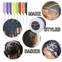 Peigne à Raie Résistant à la Chaleur, Peigne à Queue de Rat en Plastique Anti-Statique avec Logo Personnalisé pour Coiffeur Tresseur
