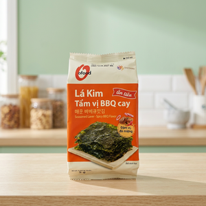 Wholesale O'Food | Korean-Style BBQ Roasted <b>Seaweed</b> <b>Snack</b> | Crispy Seasoned Laver Nori | Ready-to-Eat Multipack | 5g - Product Image 4