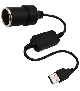 Chất lượng cao <span class=keywords><strong>USB</strong></span> Một Nam để 12V xe Thuốc lá nhẹ hơn ổ cắm nữ chuyển đổi cáp 8W Max Car Charger - Product Image 1