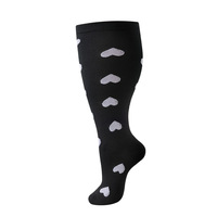 Chaussettes de compression en nylon de nouvelle conception avec logo personnalisé, 15-20 mmHg, taille plus, chaussettes épaisses, respirantes, durables