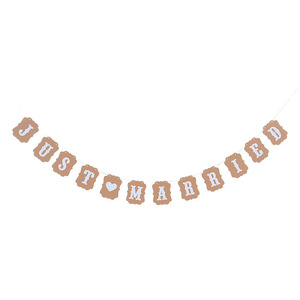 ชุดตกแต่งงานแต่งงา<span class=keywords><strong>น</strong></span>แบบแขว<span class=keywords><strong>น</strong></span> <span class=keywords><strong>ป</strong></span>้ายข้อความ Just Married สำหรับงา<span class=keywords><strong>น</strong></span>เลี้ยงต้อนรับ งา<span class=keywords><strong>น</strong></span>เลี้ยงฉลองสมรส ฉากหลังตกแต่ง - Product Image 3